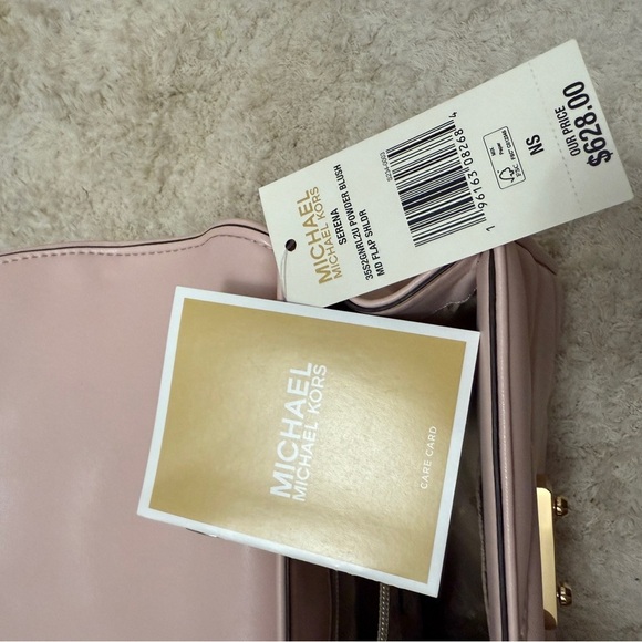 NWT Michael Kors Serena Blush Quilted Shoulder Bag - Picture 14 of 14